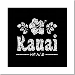 Kauai Hawaii Flowers White Posters and Art